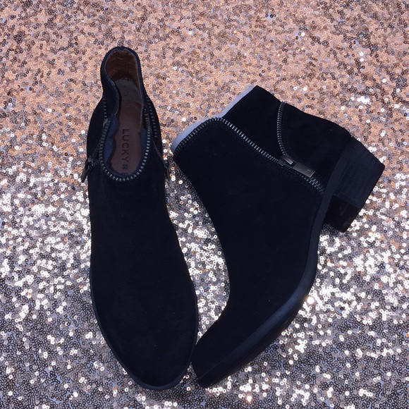 Lucky Brand Shoes - Lucky Brand Black Zipper Booties 5.5M
